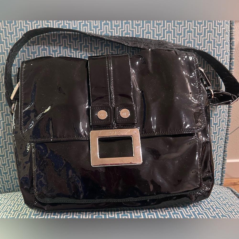 Roger Vivier Black Patent Leather Handbag